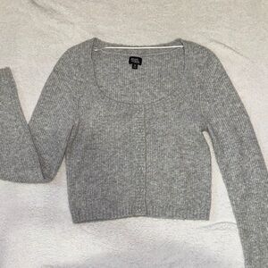 PacSun Light Gray Ribbed Cardigan